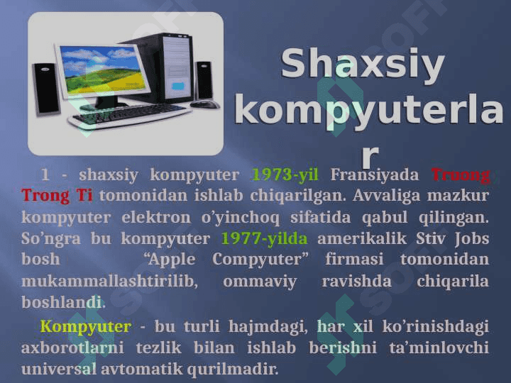 KOMPYUTER  QURILMALARI 3