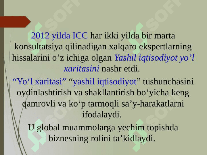 “Yashil iqtisodiyot” faninig predmeti va vazifalari. 8