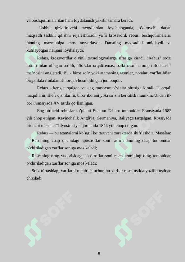 Informatika va axborot texnologiyalari fanini o’qitishni zamonaviy usullari 8