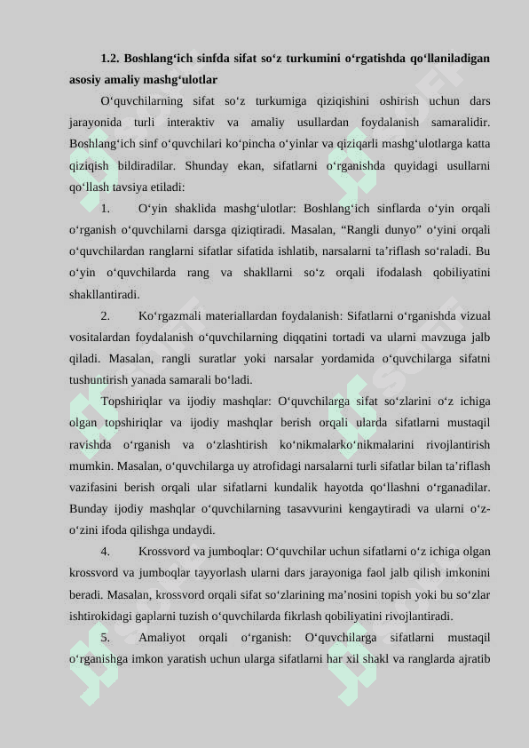 Boshlang‘ich sinflarda sifat so‘z turkumini o‘rganish 7