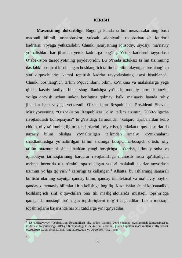 Oz komplektli maktab boshlang‘ich sinflarida ona tilidan o‘quvchilarning mustaqil ishlarini uyushtirish 2