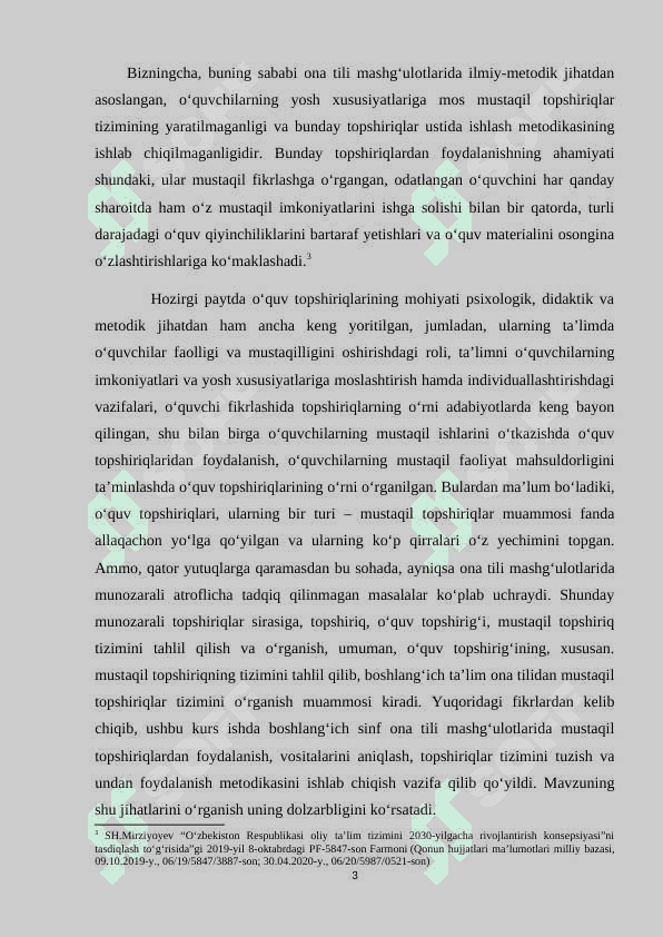 Oz komplektli maktab boshlang‘ich sinflarida ona tilidan o‘quvchilarning mustaqil ishlarini uyushtirish 3