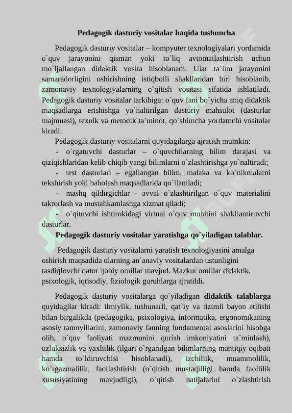Informatika va axborot texnologiyalari fanini o’qitishda pedagogik dasturiy vositalar 3
