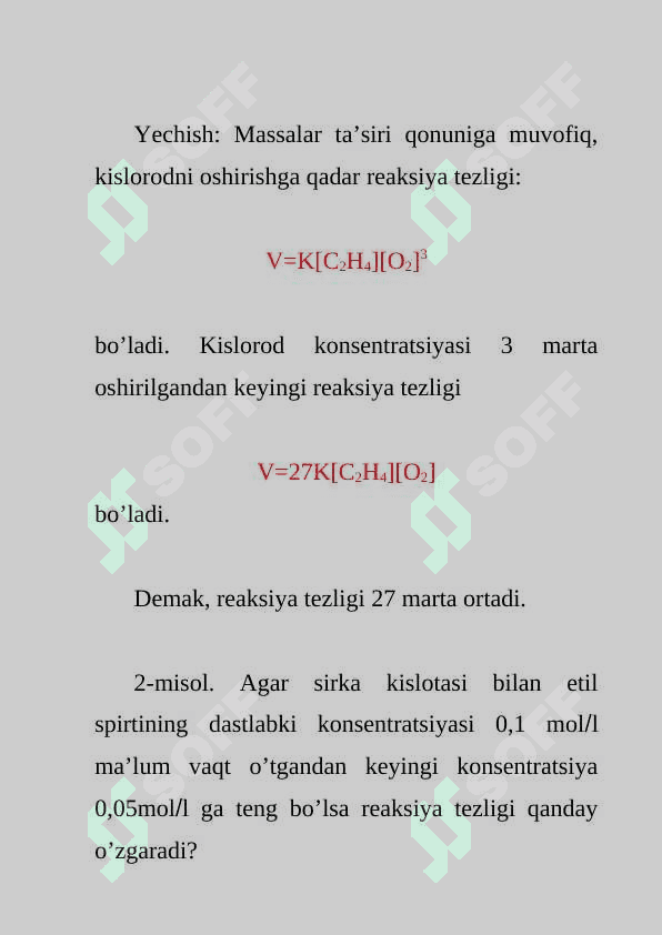 Kimyoviy reaksiyalar tezligi va kimyoviy muvozanat 3