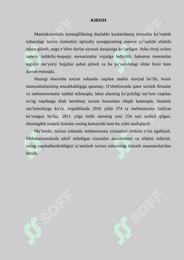 Меhmonxonalarning turizm sohasidagi o’rni 3