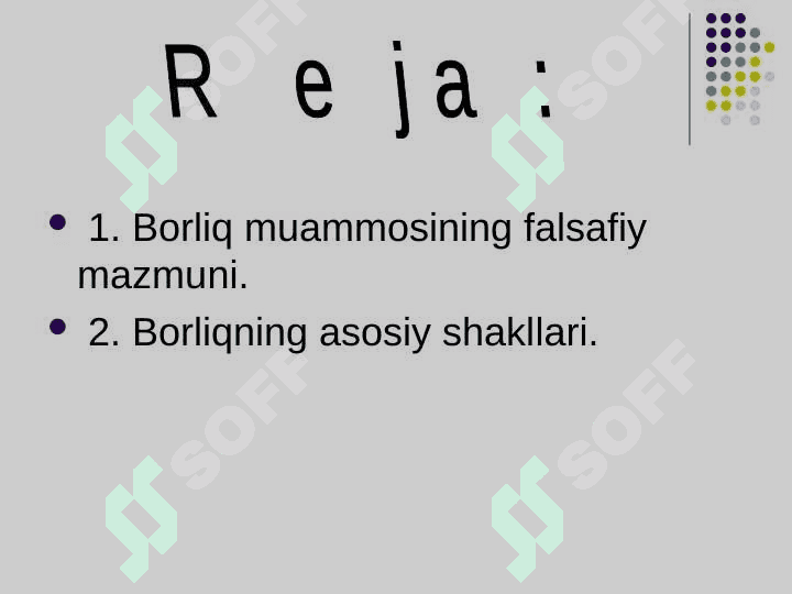 Borliq va uning asosiy shakllari 2