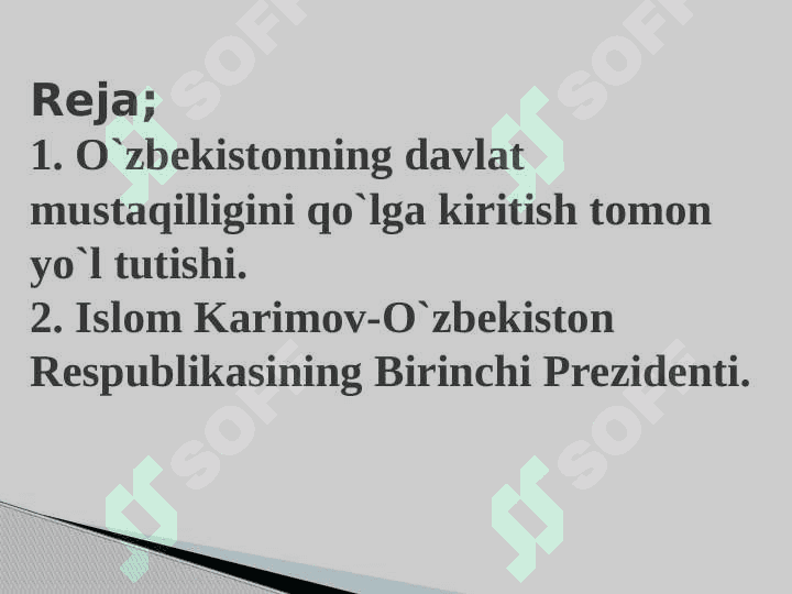 Mustaqillikka erishish arafasida O`zbekistondagi ijtimoiy-siyosiy jarayonlar 2