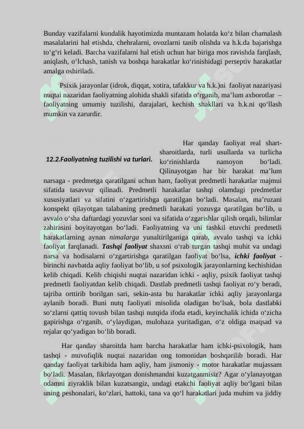 Faoliyat va motivatsiya. 8