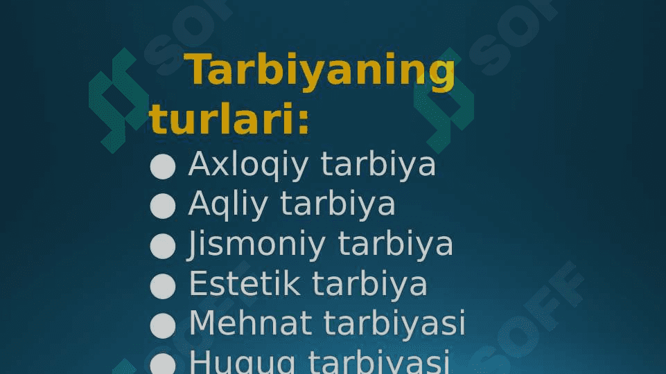 Tarbiya turlari 3