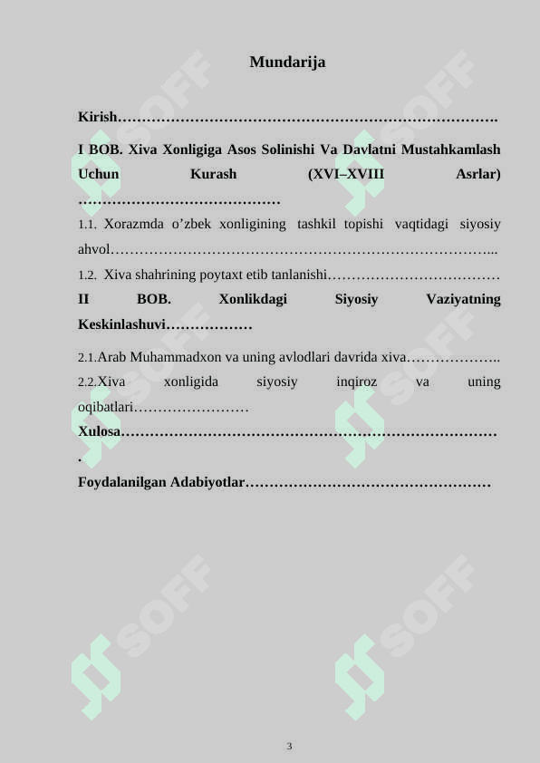 XIVA XONLIGI SHAYBONIYLAR SULOLASI DAVRIv 3