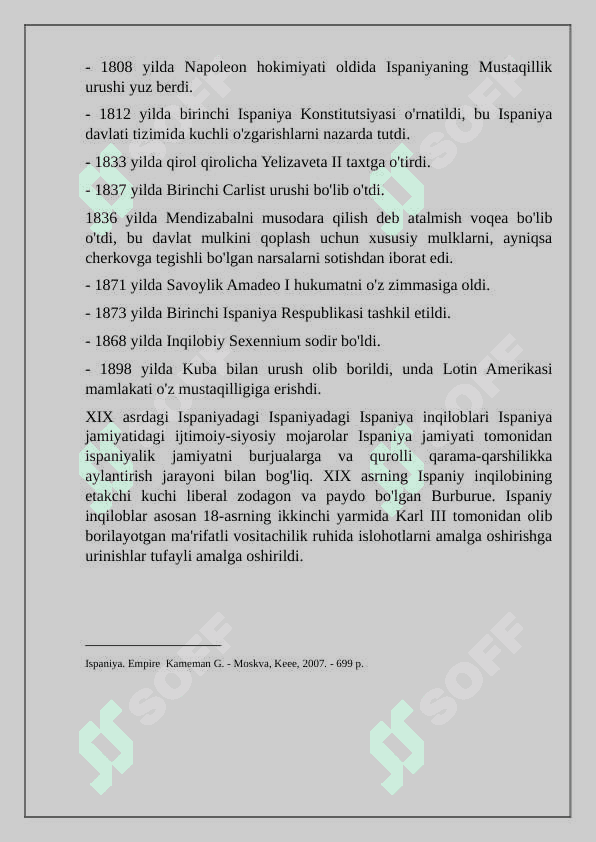 ISPANIYADA XIX ASR INQILOBLARI 8