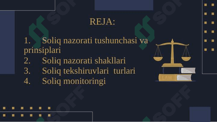 Soliq nazoratining huquqiy asoslari 2