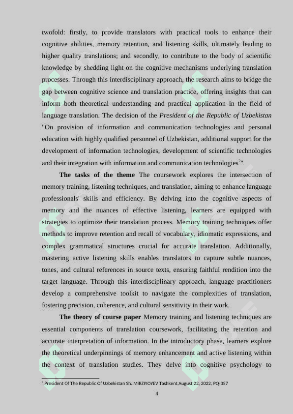 Memory training and Listening techniques in translation 4