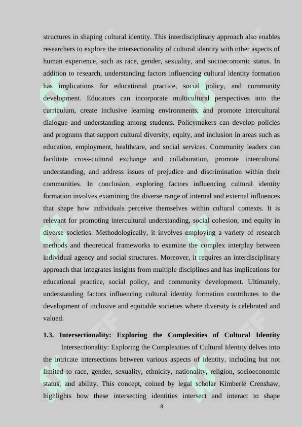 CULTURAL IDENTITY AND PRONUNCIATION OF NON-NATIVE SPEAKERS OF ENGLISH 8