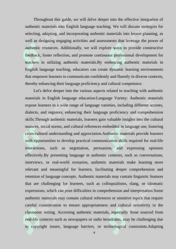 AUTHENTIC MATERIALS TEACHING IN ENGLISH CONTENT 3