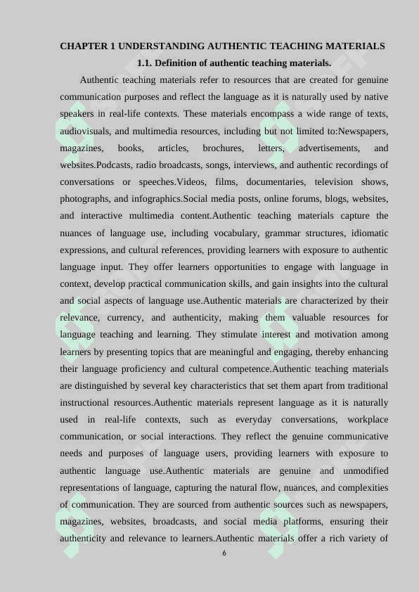 AUTHENTIC MATERIALS TEACHING IN ENGLISH CONTENT 5