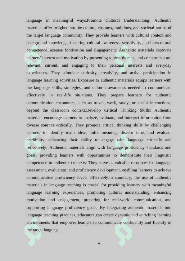 AUTHENTIC MATERIALS TEACHING IN ENGLISH CONTENT 8