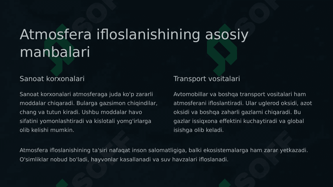 Antropogen omillarning biosferaga salbiy ta’sirini kamaytirish 3