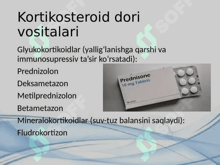 Kortikosteroidlarning klinik farmakologiyasi 5