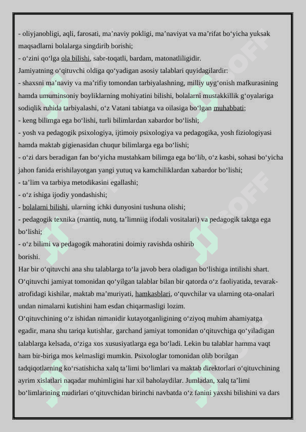 Bo’lg’usi o’qituvchi shaxsi va pedagogik qobiliyatlar 3
