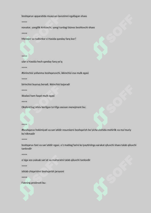 Biznes samaradorligi fanidan YN pdf 2