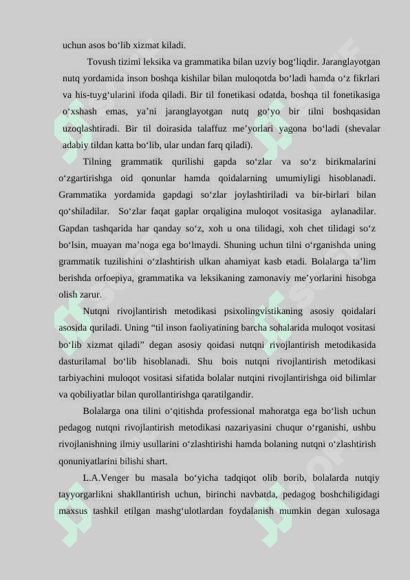 Boshlang‘ich sinflarda nutq oʻstirish vositalaridan foydalanish 6