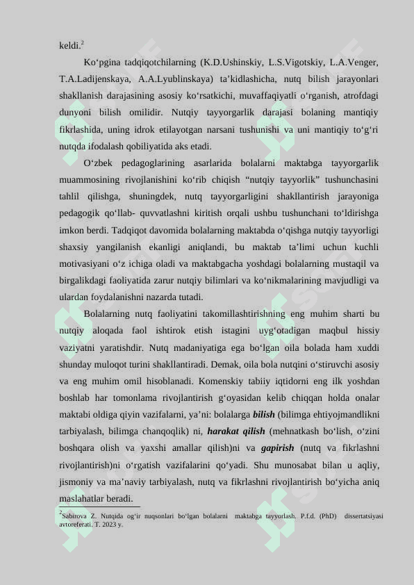 Boshlang‘ich sinflarda nutq oʻstirish vositalaridan foydalanish 7