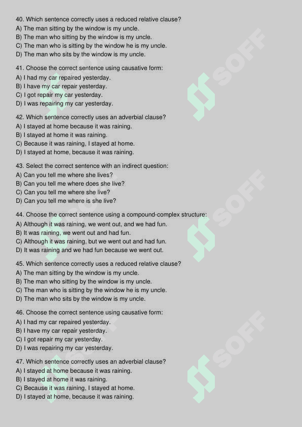 Ingliz tili test 6