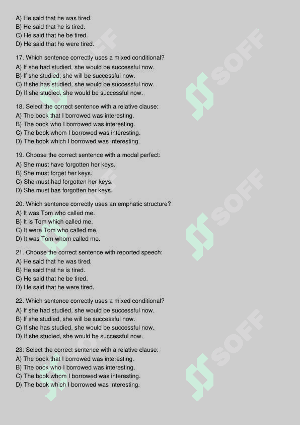 Ingliz tili test 3