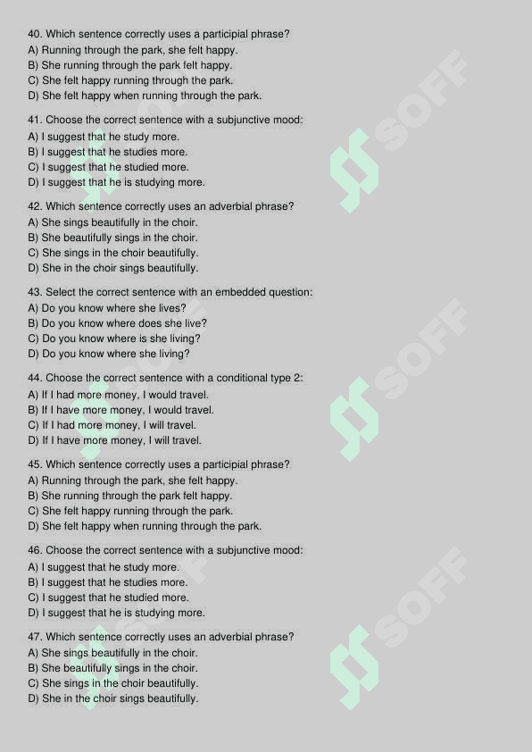 Ingliz tili test 6