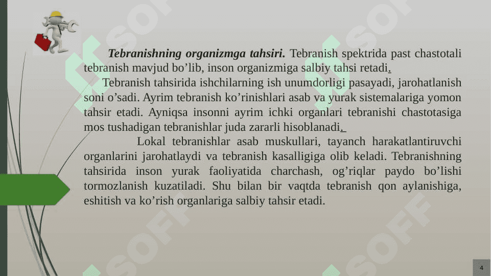 Ishlab chiqarishda tebranishni aniqlash. 4