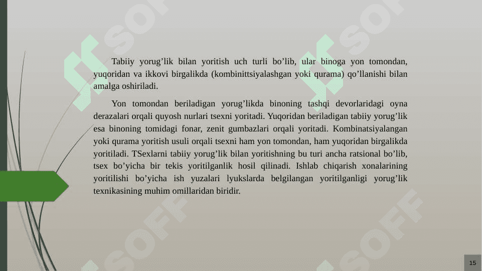 Ishlab chiqarish korxonalarida va inshootlarda tabiiy yorug‘likni aniqlash 3