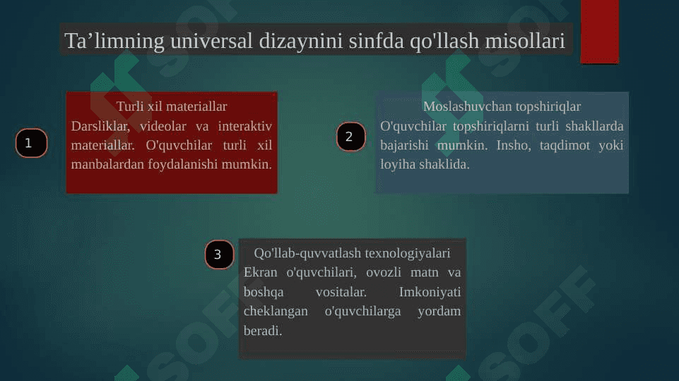 ta'limning universal dizayni va inklyuziv ta'limiy reja 7