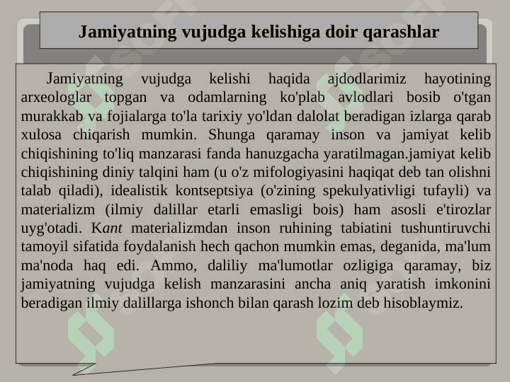 JAMIYAT VA INSON FALSAFASI 8