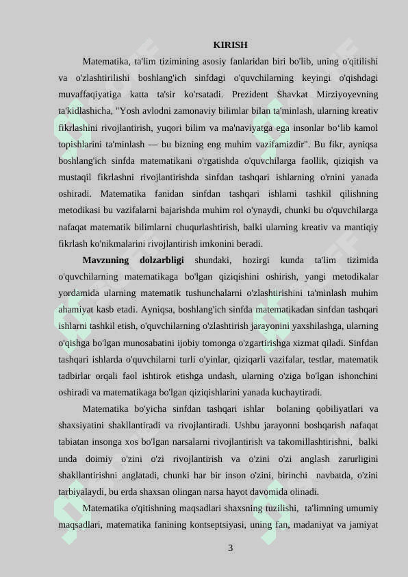 Boshlang'ich sinflarda matematikadan sinfdan tashqari ishlarni tashkil qilish metodikasi ( 2-sinf misolida ) 3