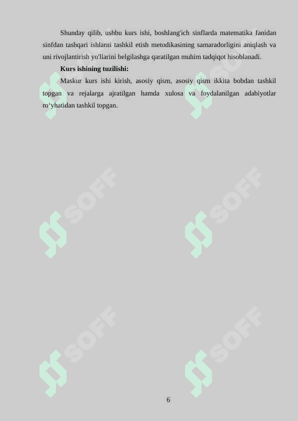 Boshlang'ich sinflarda matematikadan sinfdan tashqari ishlarni tashkil qilish metodikasi ( 2-sinf misolida ) 6