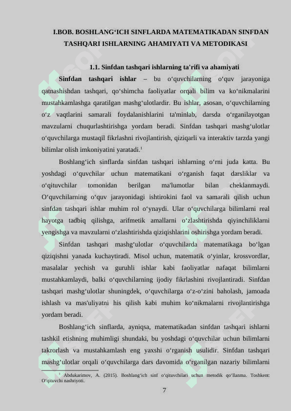 Boshlang'ich sinflarda matematikadan sinfdan tashqari ishlarni tashkil qilish metodikasi ( 2-sinf misolida ) 7