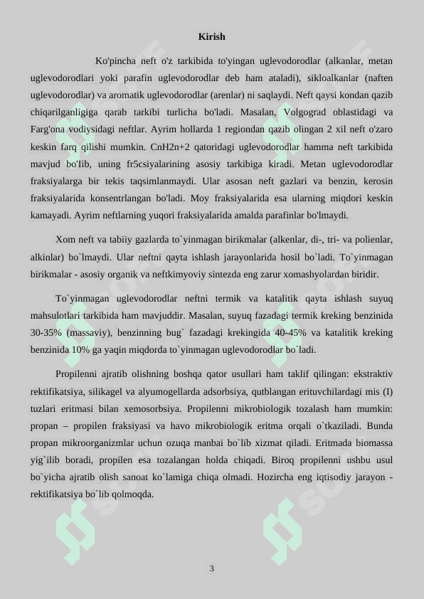 Propilen oksidini gidratlash jarayonini o’rganish 3