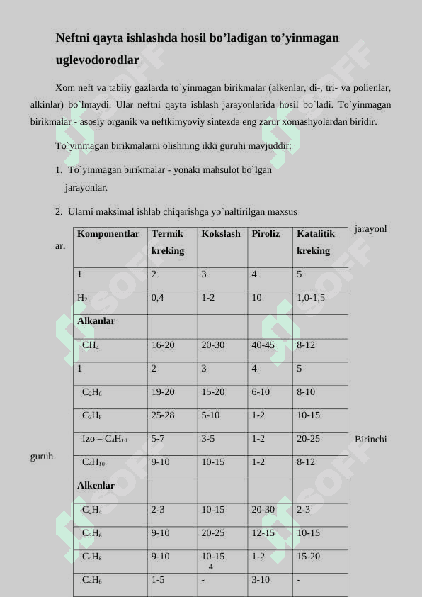 Propilen oksidini gidratlash jarayonini o’rganish 4