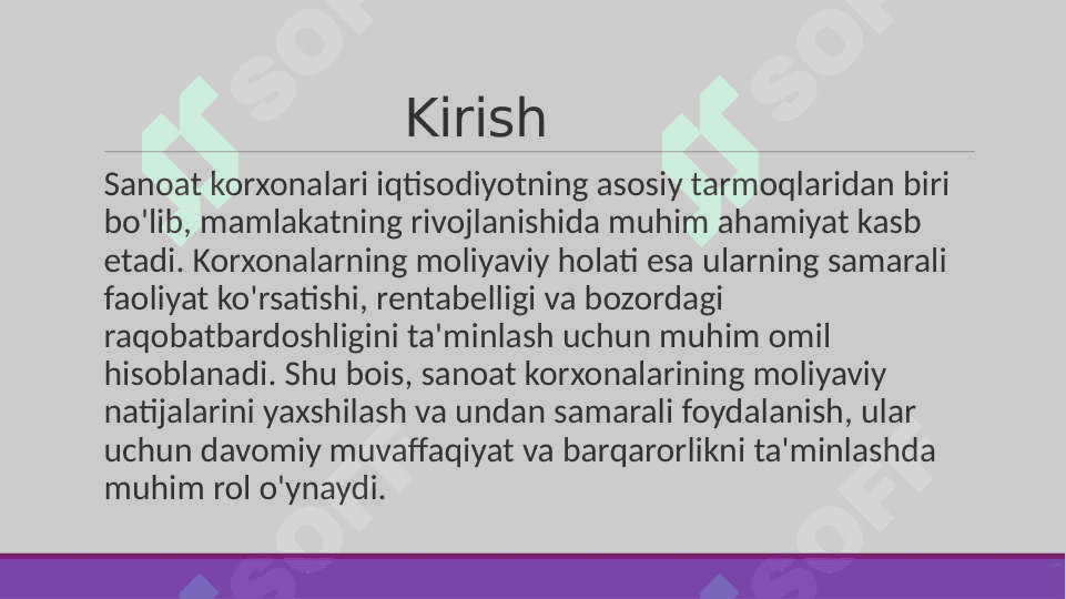 Sanoat korxonalari moliyaviy natijalarini yaxshilash va undan samarali foydalanish yoʻllari 3