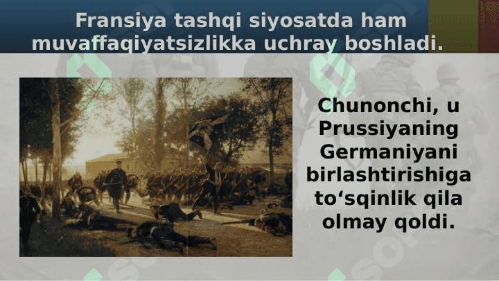 Fransiya Prussiya urushi va uning yakunlari 4