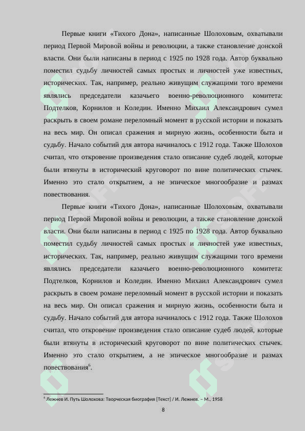 Анализ поступков героев повести М.А. Шолохова «Тихий Дон» 8