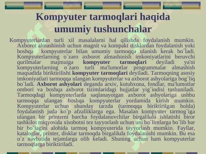 KOMPYUTER TARMOQLARI 3