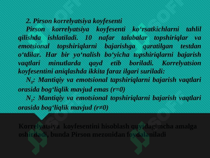 KORRELYATSION TAHLIL METODLARI 8