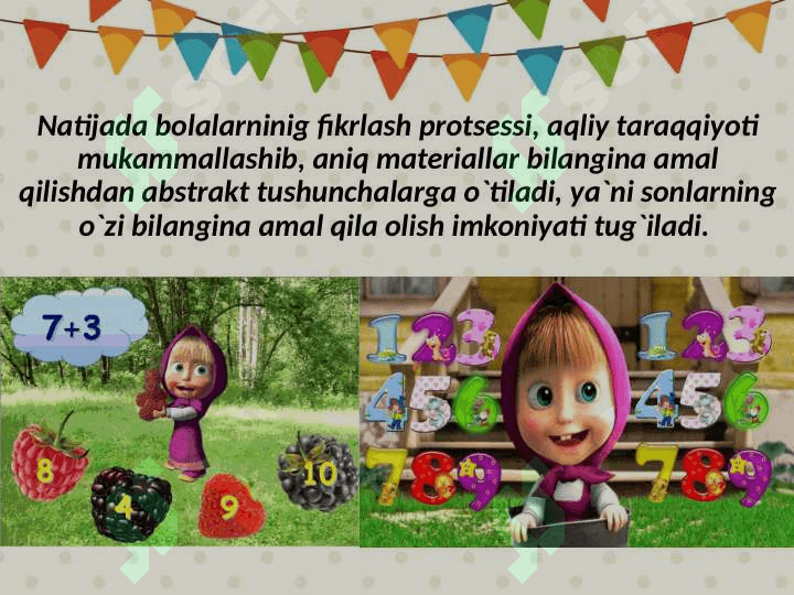 Maktabgacha yoshdagi bolalarni matematikaga o'rgatishda sanash va sanashning turli tizimlari 5