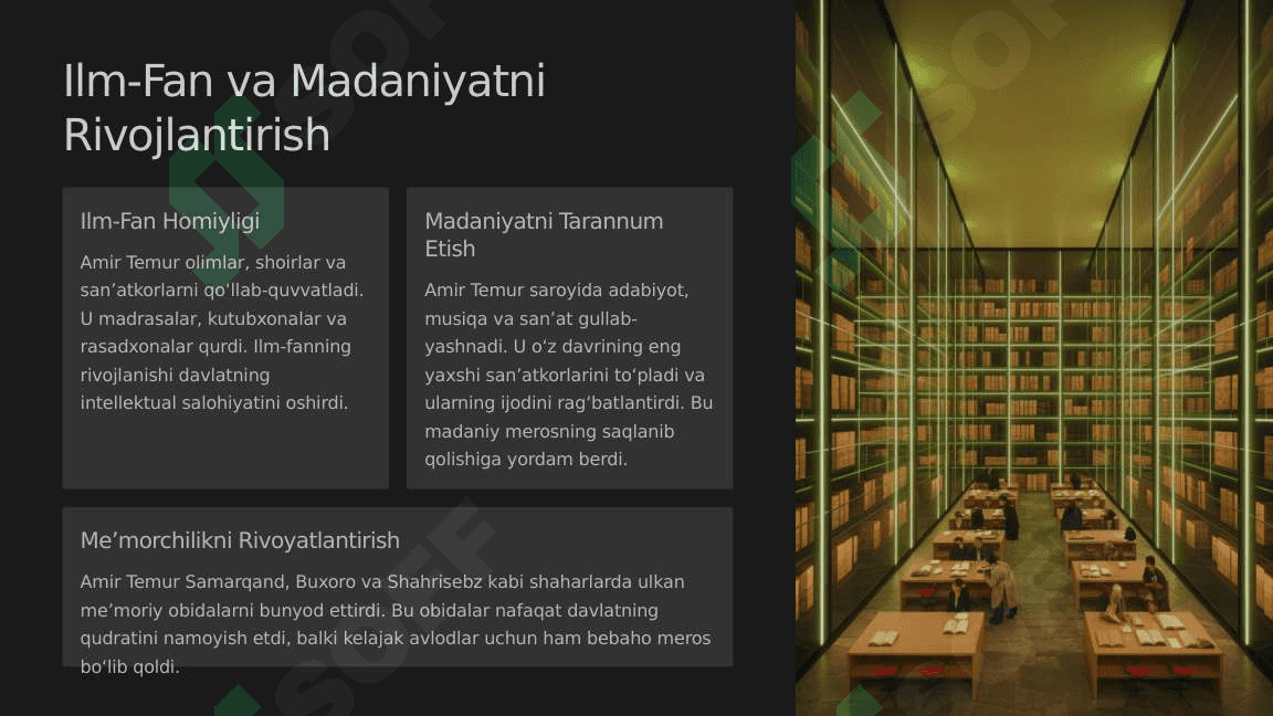 Amir Temurning markazlashgan davlatni yaratishi 6