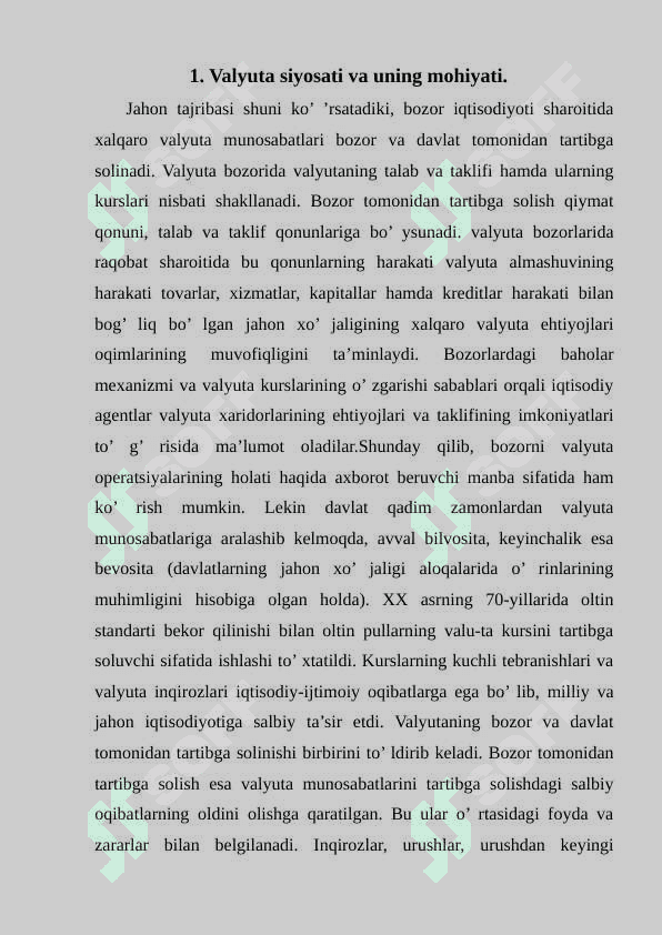 O‘zbekiston Respublikasi valyuta                         siyosati. 3