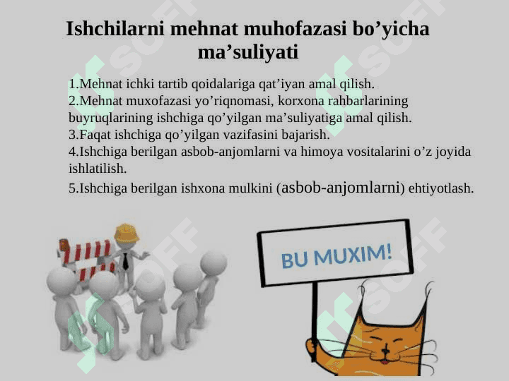 MEHNAT MUXOFAZASI, YONG’IN VA TEXNIKA XAVFSIZLIGI 3