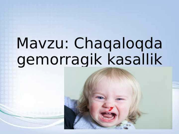 Chaqaloqda gemorragik kasallik 1