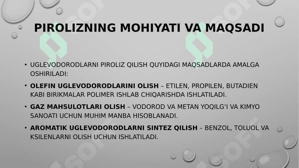 uglevodlarni piroliz qilish 5